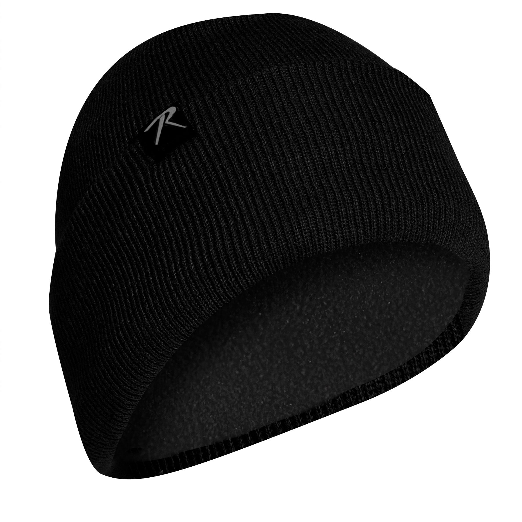 Rothco Deluxe Fine Knit Fleece-Lined Watch Cap Black - Warm Winter Beanie for Cold Weather Activities