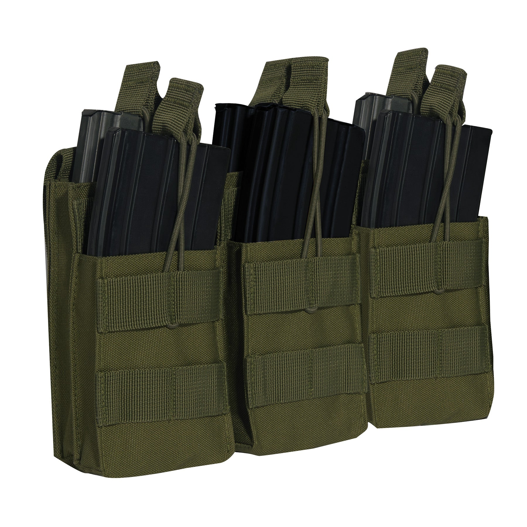 Rothco MOLLE Open Top Six Rifle Mag Pouch Olive Drab Part 41011