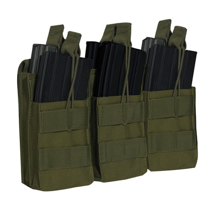 Rothco MOLLE Open Top Six Rifle Mag Pouch Olive Drab Part 41011