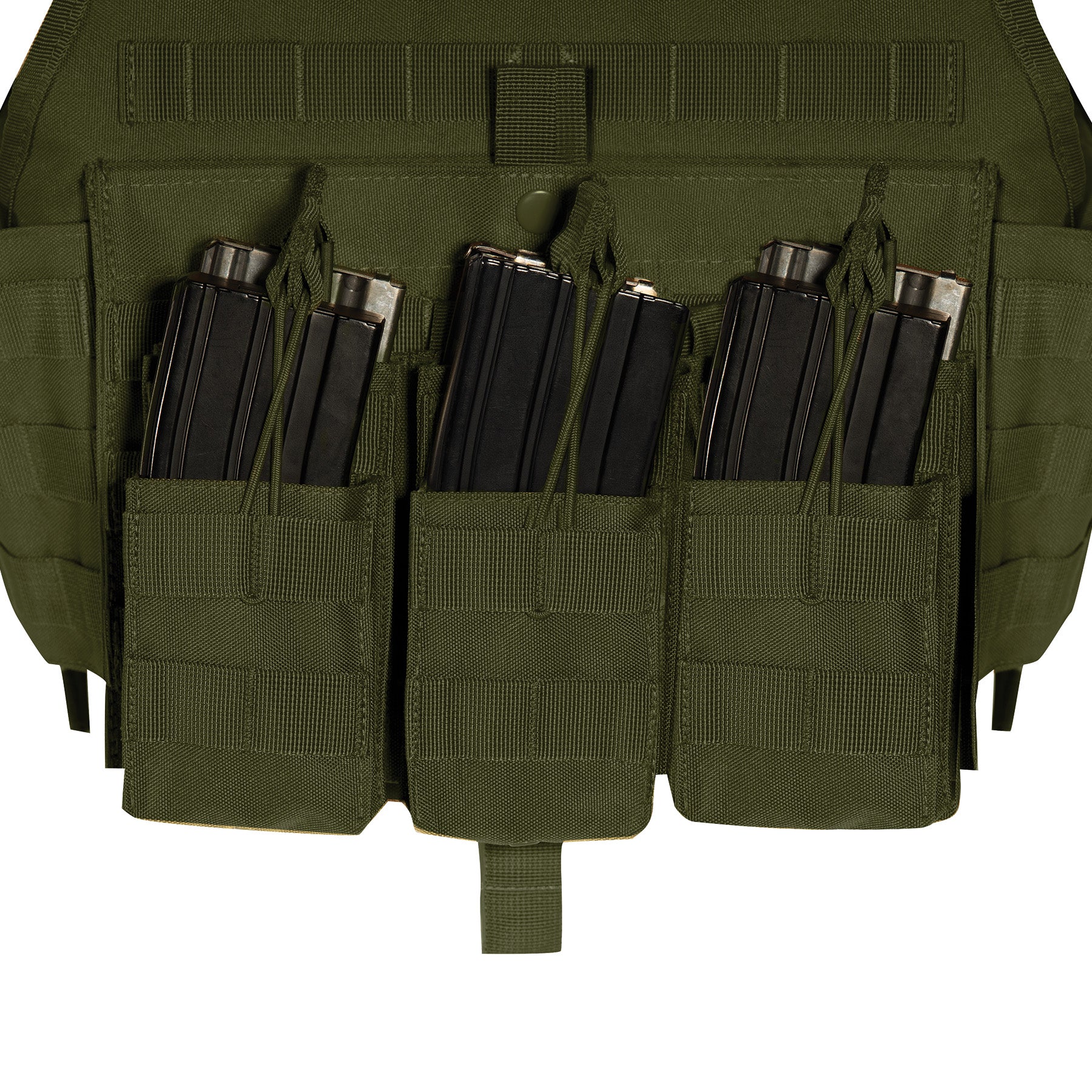 Rothco MOLLE Open Top Six Rifle Mag Pouch Olive Drab Part 41011