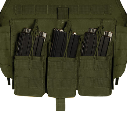 Rothco MOLLE Open Top Six Rifle Mag Pouch Olive Drab Part 41011