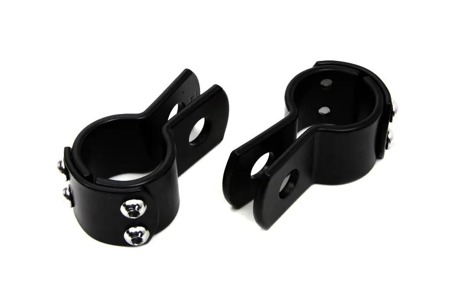 Wyatt Gatling Black 1-1/2 Inch Footpeg Mount Clamp Set (Part #161442) by Wyatt Gatling