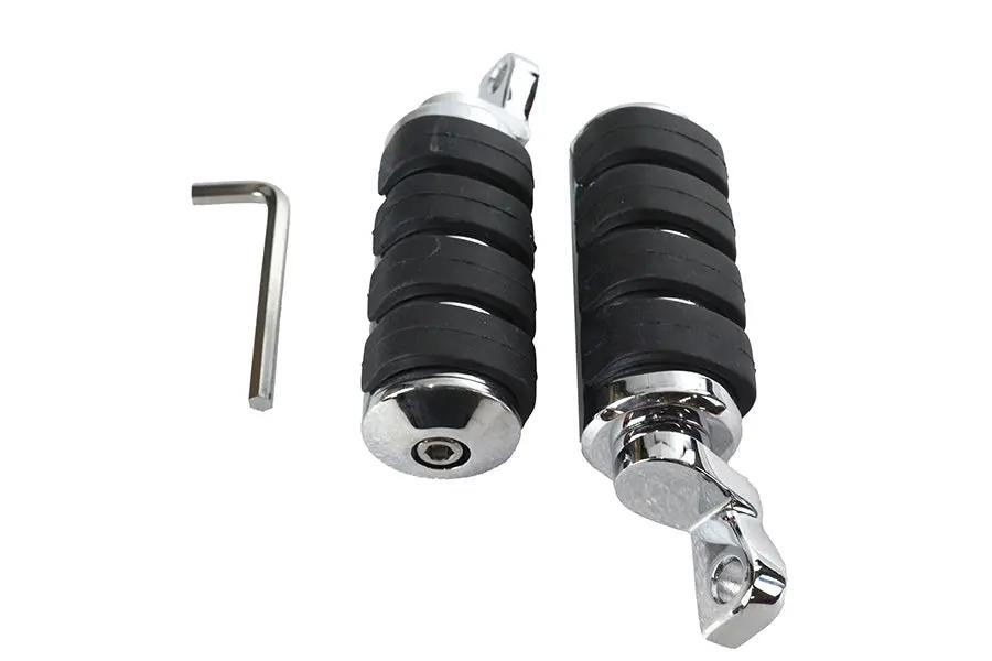V-Twin Large Chrome Cats Paw Footpeg Set - 6 Inch Length for Softail Models by V-Twin