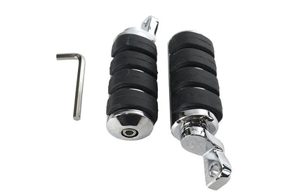 V-Twin Large Chrome Cats Paw Footpeg Set - 6 Inch Length for Softail Models by V-Twin