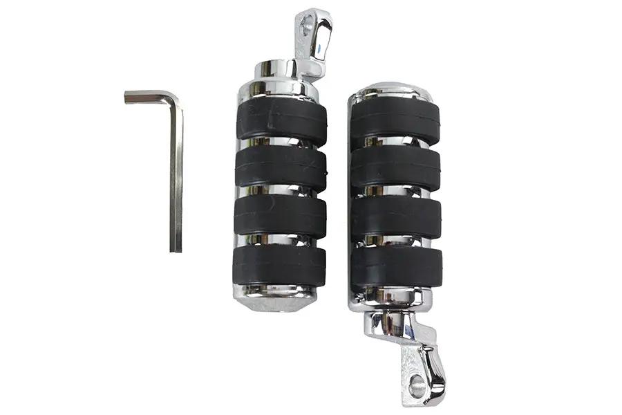 V-Twin Large Chrome Cats Paw Footpeg Set - 6 Inch Length for Softail Models by V-Twin