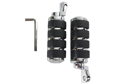 V-Twin Large Chrome Cats Paw Footpeg Set - 6 Inch Length for Softail Models by V-Twin