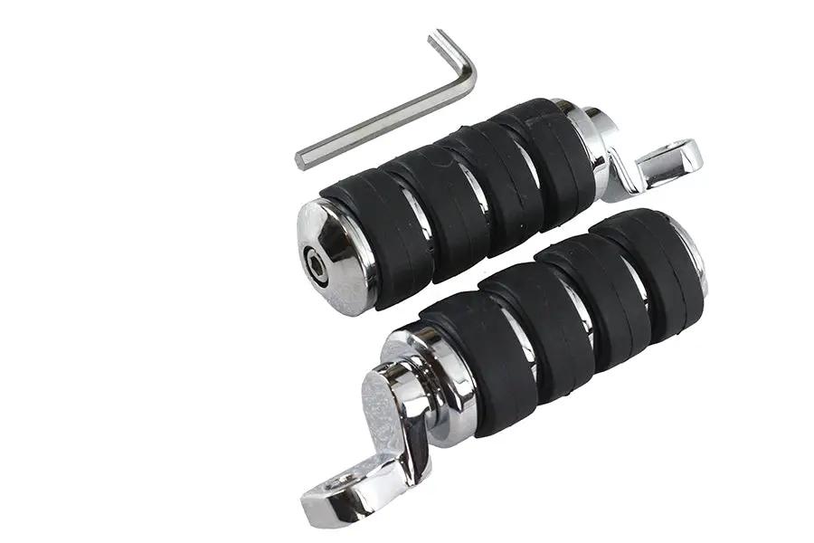 V-Twin Large Chrome Cats Paw Footpeg Set - 6 Inch Length for Softail Models by V-Twin