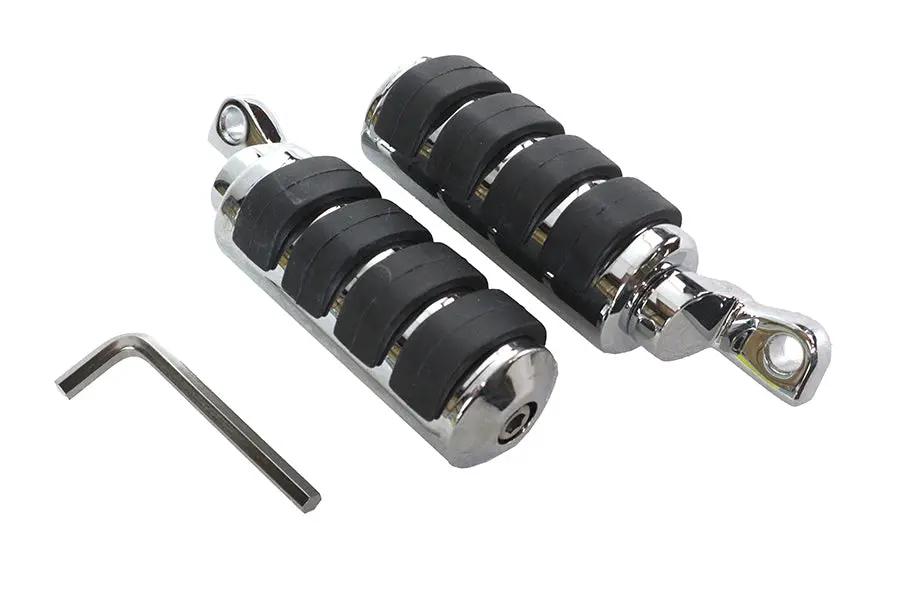 V-Twin Large Chrome Cats Paw Footpeg Set - 6 Inch Length for Softail Models by V-Twin