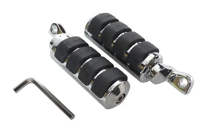 V-Twin Large Chrome Cats Paw Footpeg Set - 6 Inch Length for Softail Models by V-Twin