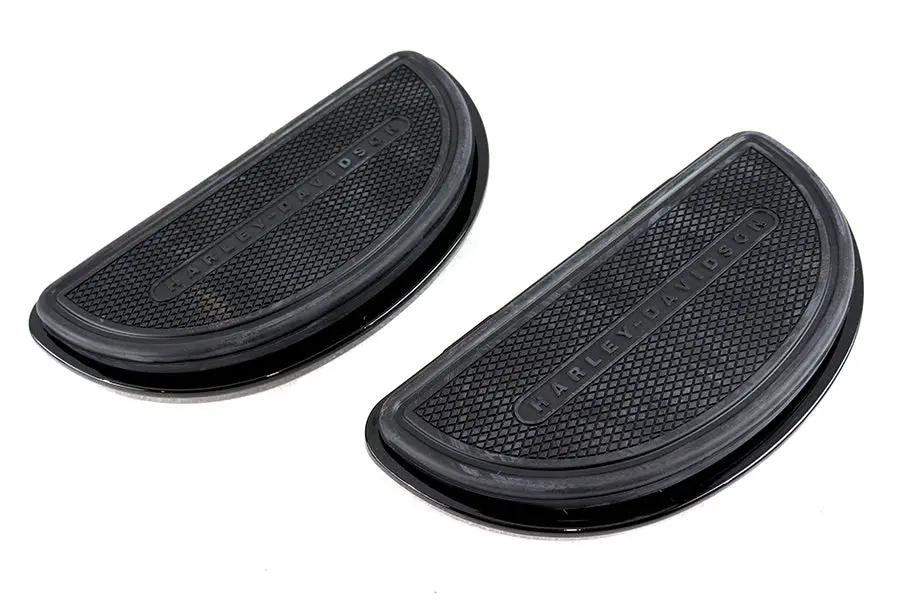OE Gloss Black Passenger Half Moon Footboard Set for Harley Davidson FLT Models by OE