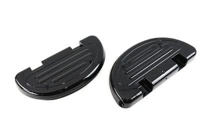 OE Gloss Black Passenger Half Moon Footboard Set for Harley Davidson FLT Models by OE