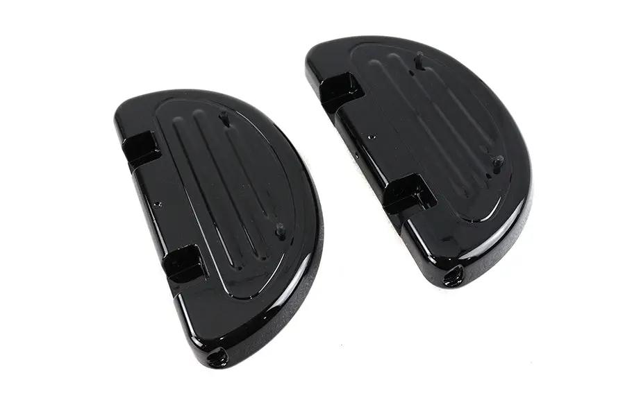 OE Gloss Black Passenger Half Moon Footboard Set for Harley Davidson FLT Models by OE