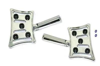 Wyatt Gatling Passenger Footboard Set Slasher Style with Chrome Finish and CNC Machining - Part #057210 by Wyatt Gatling