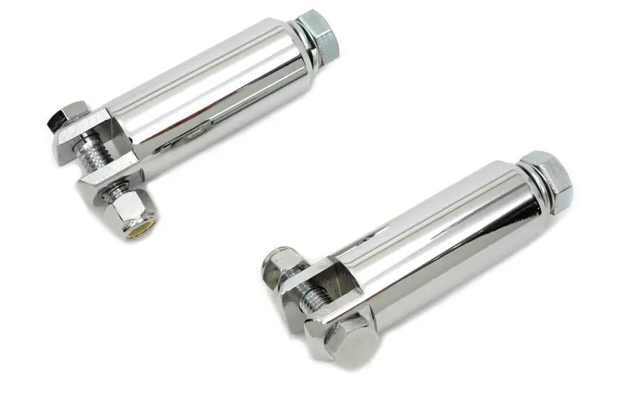 V-Twin Chrome Footpeg Mount Bars – 3.5 Inches Long for Male Mount Pegs with 1/2-Inch-13 Thread by V-Twin