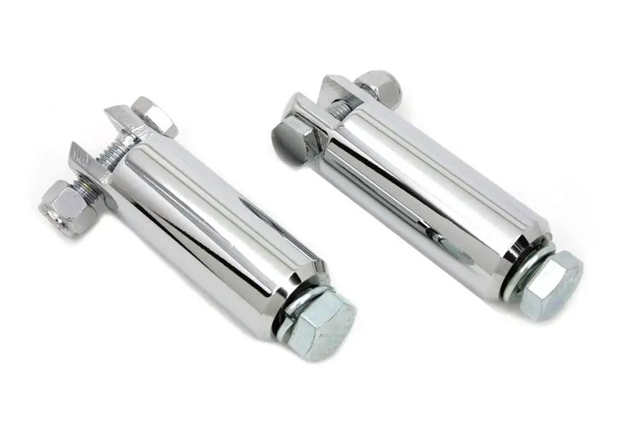 V-Twin Chrome Footpeg Mount Bars – 3.5 Inches Long for Male Mount Pegs with 1/2-Inch-13 Thread by V-Twin