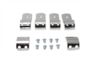 Wyatt Gatling Chrome 1-1/8 inch Footpeg Mount Clamp Set - Part No. 66-216 by Wyatt Gatling