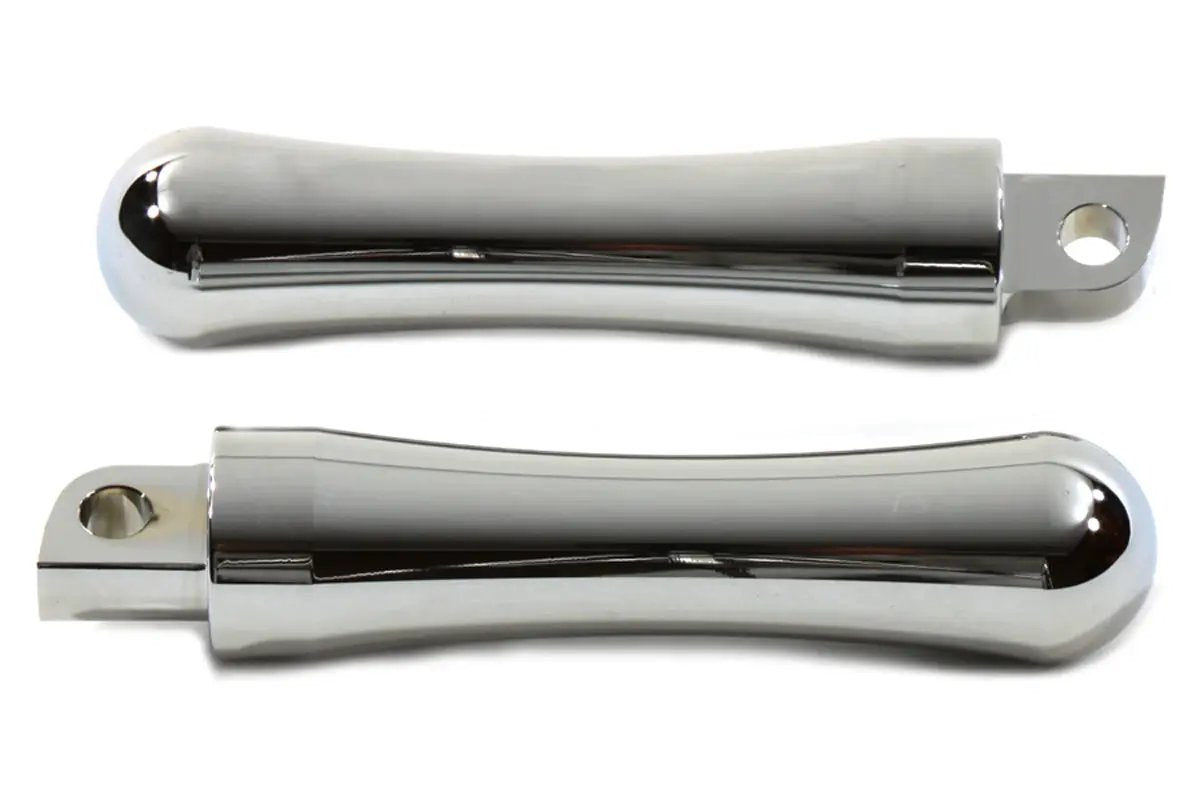 V-Twin Chrome Contour End Footpeg Set for Harley Softail Models by V-Twin