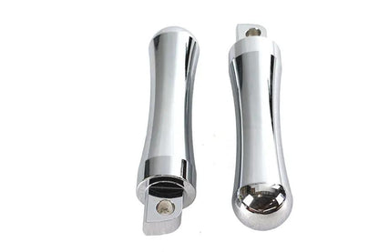 V-Twin Chrome Contour End Footpeg Set for Harley Softail Models by V-Twin