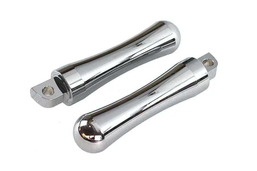 V-Twin Chrome Contour End Footpeg Set for Harley Softail Models by V-Twin