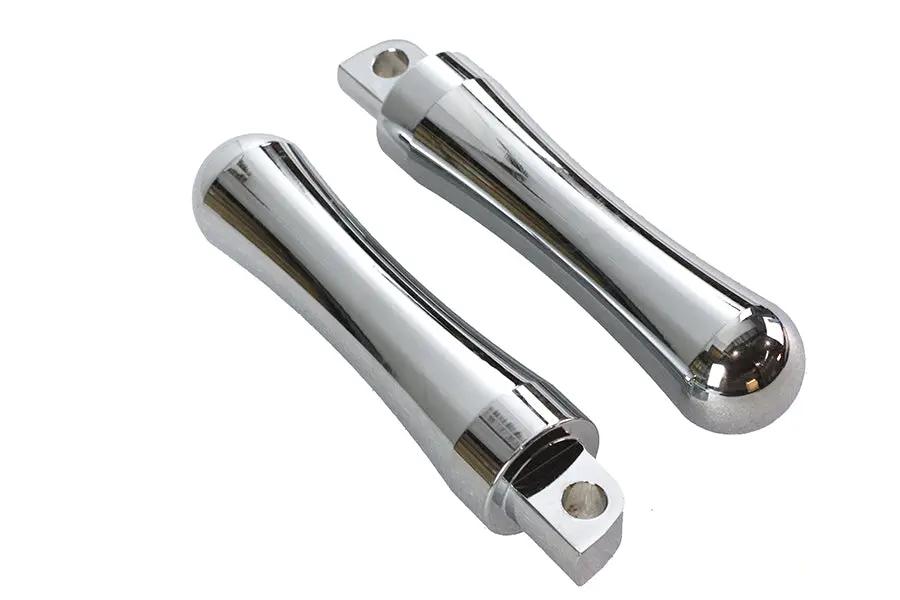 V-Twin Chrome Contour End Footpeg Set for Harley Softail Models by V-Twin