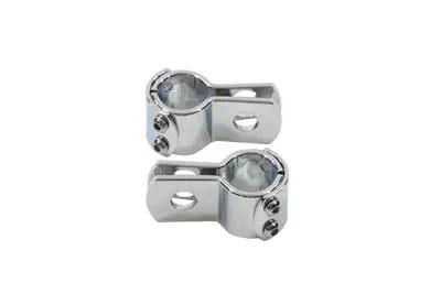 Wyatt Gatling Chrome 1 Inch Footpeg Mount Clamp Set (Part #13447P) by Wyatt Gatling