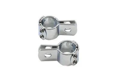 Wyatt Gatling Chrome 1-1/4 inch Footpeg Mount Clamp Set (Part #13448P) by Wyatt Gatling