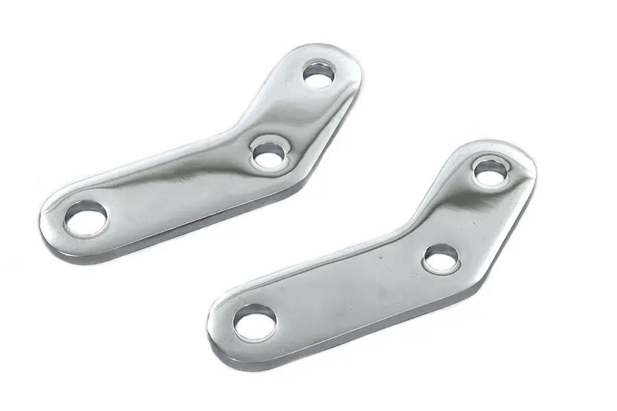 Wyatt Gatling Chrome Elevated Footpeg Mount Bracket Set for Harley FX 1977-1984 by Wyatt Gatling