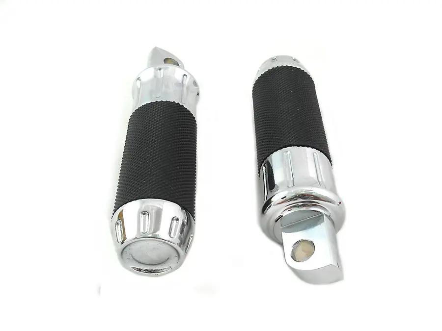 Wyatt Gatling Chrome Plain Style Footpeg Set for Harley Davidson Softail Models by Wyatt Gatling