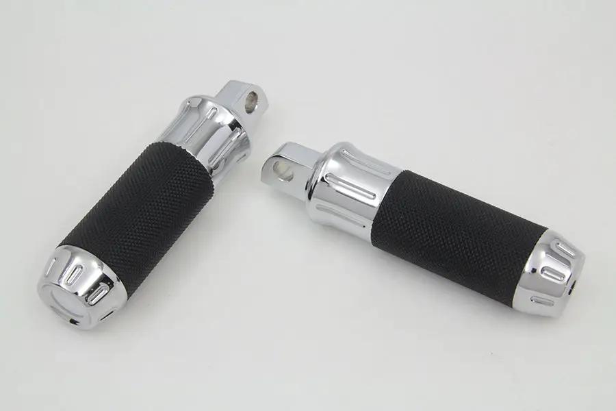 Wyatt Gatling Chrome Plain Style Footpeg Set for Harley Davidson Softail Models by Wyatt Gatling