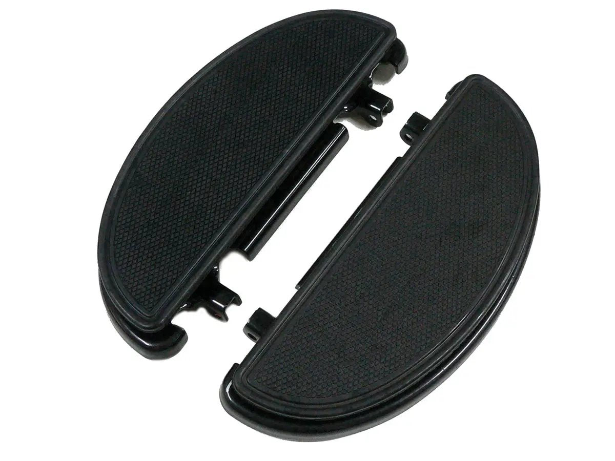 Wyatt Gatling Black Driver Half Moon Footboard Set for Harley Davidson FLST (Part #055370) by Wyatt Gatling