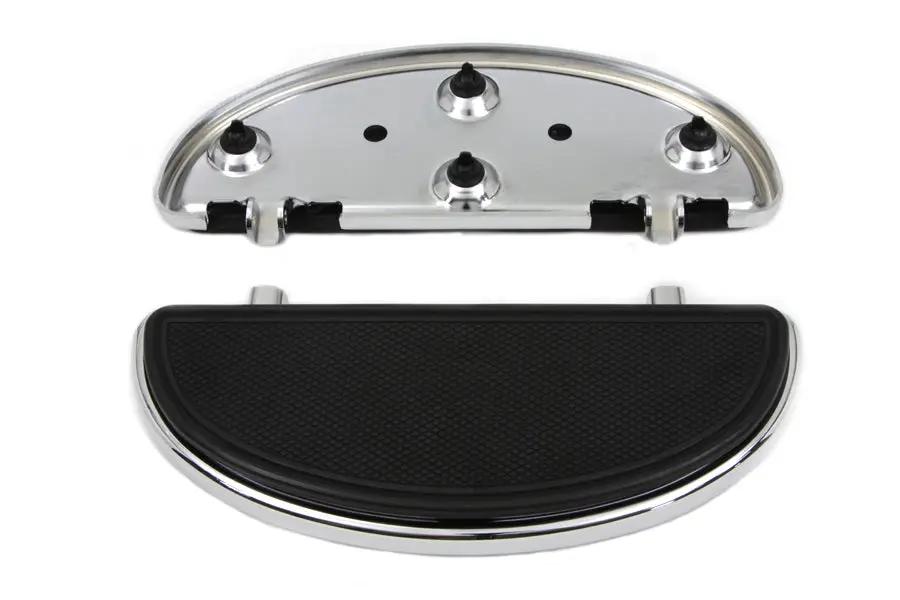Wyatt Gatling Chrome Driver Half Moon Footboard Set Part #055371 for Harley Davidson FLST Models by Wyatt Gatling