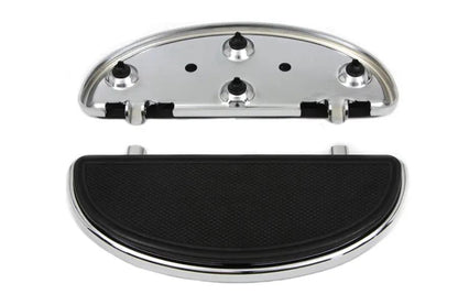 Wyatt Gatling Chrome Driver Half Moon Footboard Set Part #055371 for Harley Davidson FLST Models by Wyatt Gatling