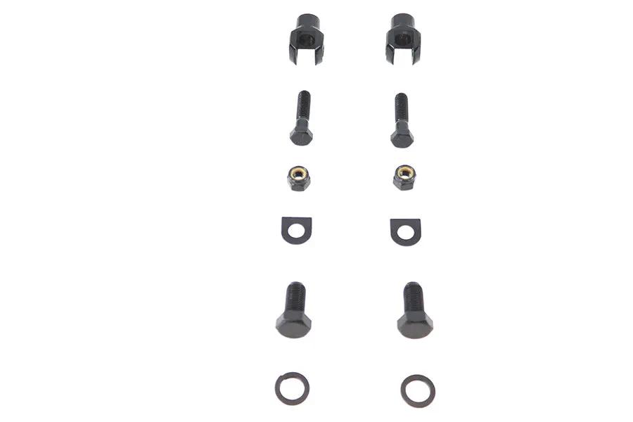 V-Twin Footpeg Mount Yoke Set Black for Passenger Footpegs by V-Twin