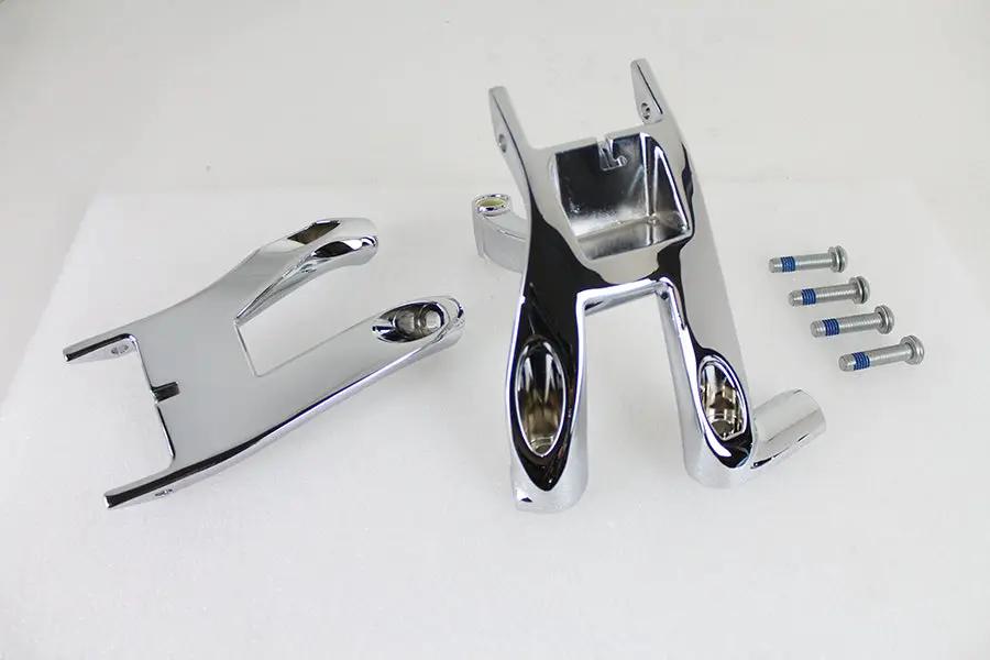 OE Chrome Driver Footboard Mount Kit for Harley Davidson FLDE and FLHC Models by OE