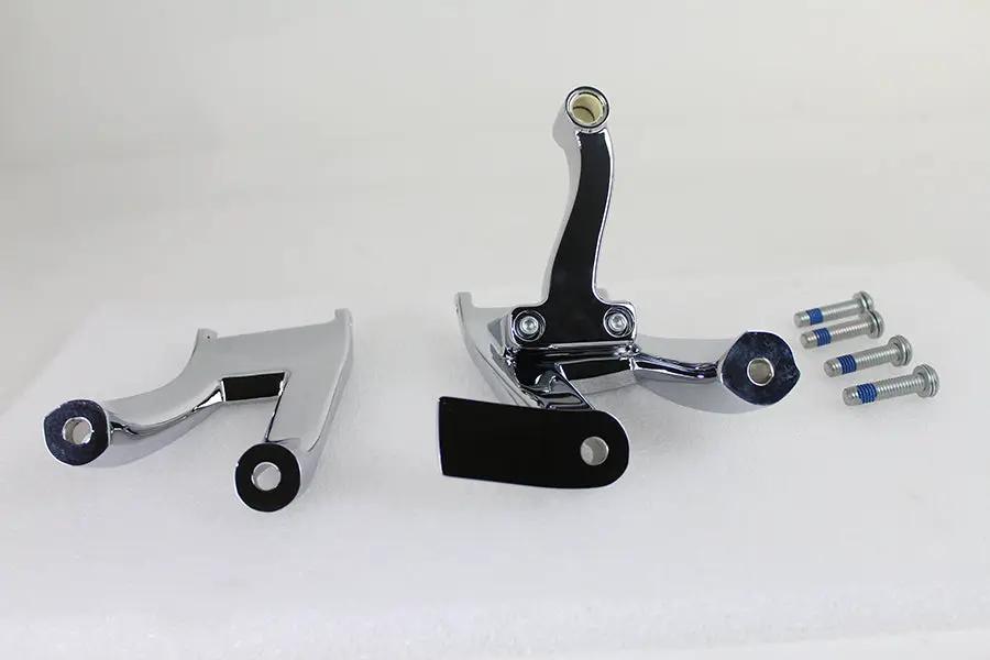 OE Chrome Driver Footboard Mount Kit for Harley Davidson FLDE and FLHC Models by OE