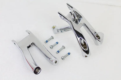 OE Chrome Driver Footboard Mount Kit for Harley Davidson FLFB and FLFBS Models by OE