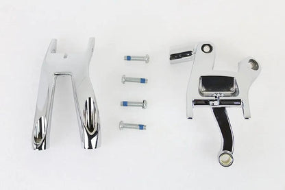 OE Chrome Driver Footboard Mount Kit for Harley Davidson FLFB and FLFBS Models by OE