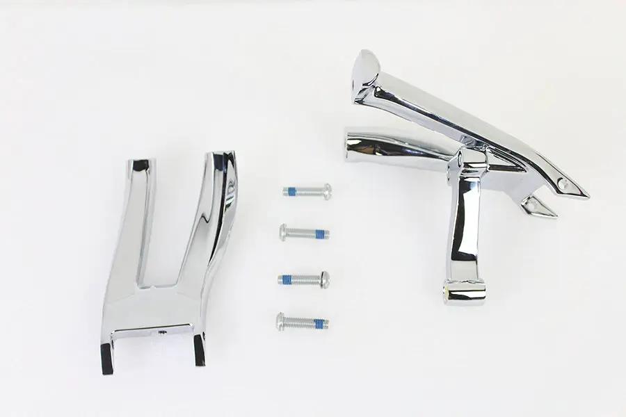 OE Chrome Driver Footboard Mount Kit for Harley Davidson FLFB and FLFBS Models by OE