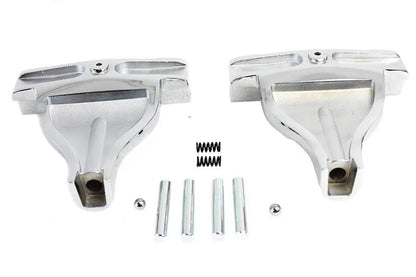 Wyatt Gatling Passenger Footboard Support Set Chrome for Harley Davidson FLST and FXST Models by Wyatt Gatling