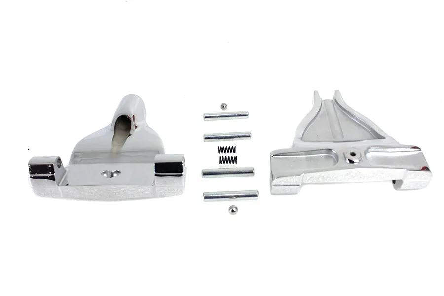 Wyatt Gatling Passenger Footboard Support Set Chrome for Harley Davidson FLST and FXST Models by Wyatt Gatling