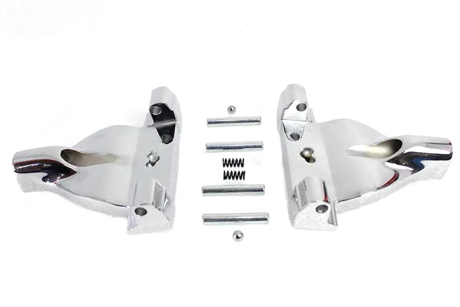 Wyatt Gatling Passenger Footboard Support Set Chrome for Harley Davidson FLST and FXST Models by Wyatt Gatling