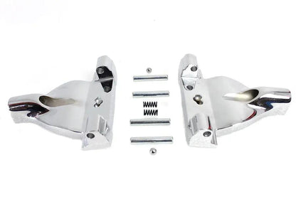 Wyatt Gatling Passenger Footboard Support Set Chrome for Harley Davidson FLST and FXST Models by Wyatt Gatling