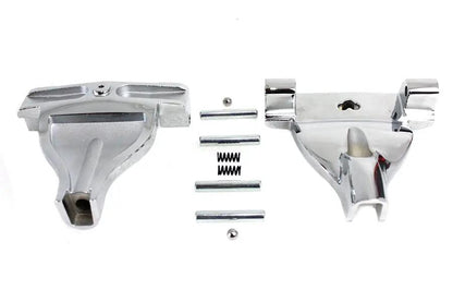 Wyatt Gatling Passenger Footboard Support Set Chrome for Harley Davidson FLST and FXST Models by Wyatt Gatling