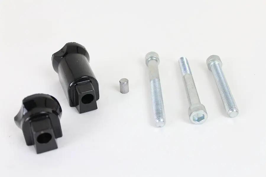 Wyatt Gatling Part 78511 Passenger Footboard Adapter Set Black for Harley Davidson FLFB and FLFBS Models by Wyatt Gatling
