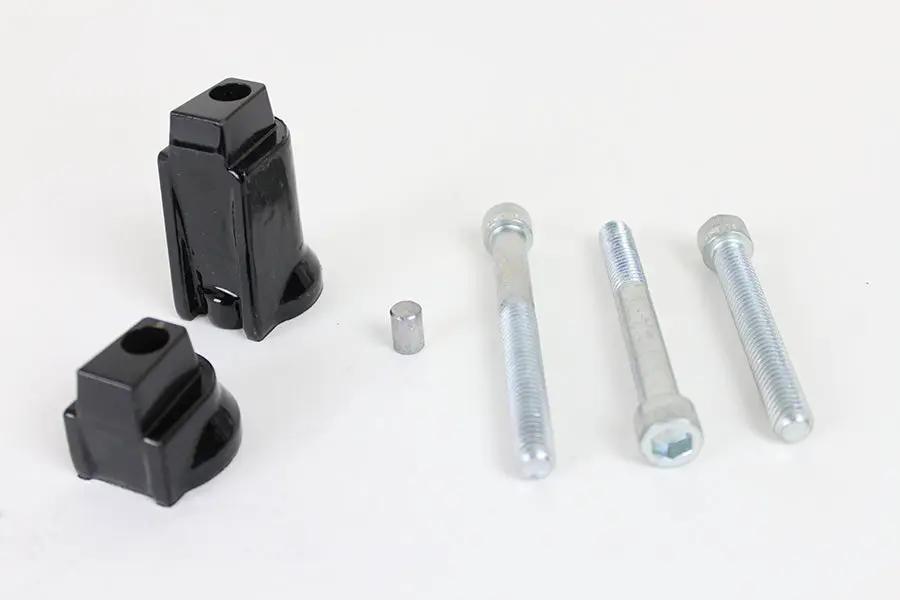 Wyatt Gatling Part 78511 Passenger Footboard Adapter Set Black for Harley Davidson FLFB and FLFBS Models by Wyatt Gatling