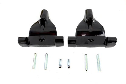 Wyatt Gatling Passenger Footboard Support Set Black for Harley Davidson FLST and FXST Models by Wyatt Gatling