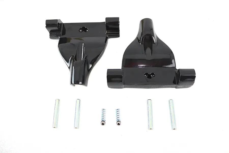 Wyatt Gatling Passenger Footboard Support Set Black for Harley Davidson FLST and FXST Models by Wyatt Gatling