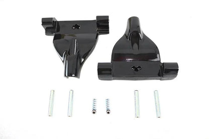 Wyatt Gatling Passenger Footboard Support Set Black for Harley Davidson FLST and FXST Models by Wyatt Gatling