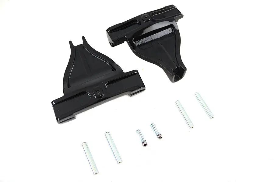 Wyatt Gatling Passenger Footboard Support Set Black for Harley Davidson FLST and FXST Models by Wyatt Gatling