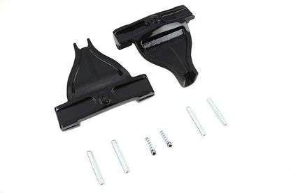 Wyatt Gatling Passenger Footboard Support Set Black for Harley Davidson FLST and FXST Models by Wyatt Gatling